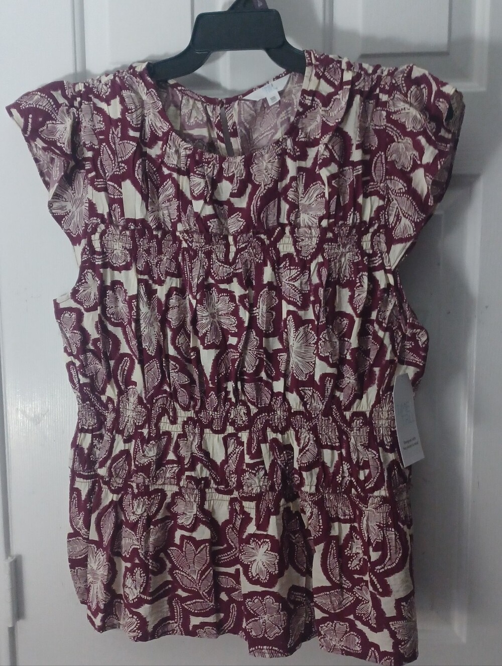 Time And Tru Floral Peplum Top Sz XXL 20